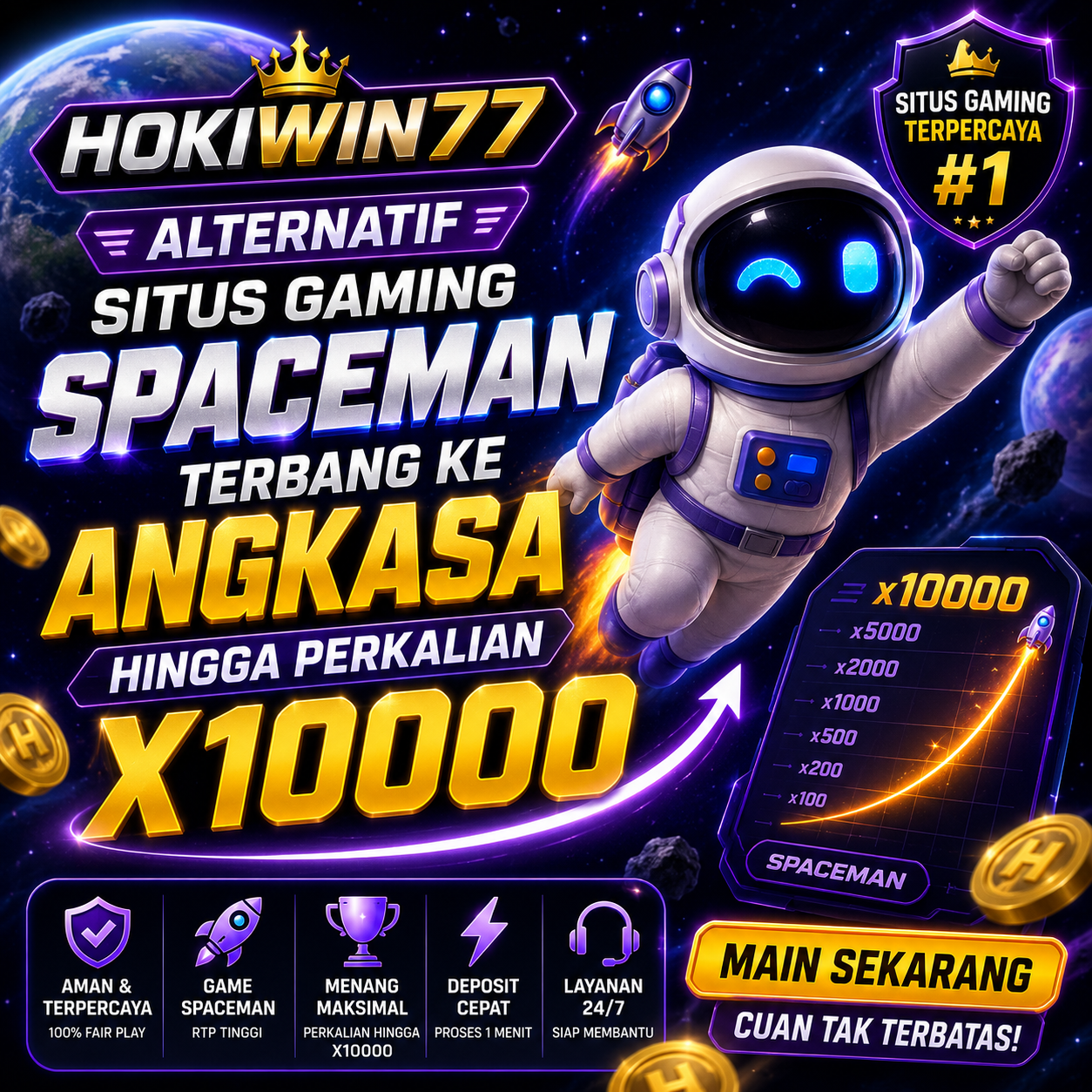 Hokiwin77 Alternatif Situs Gaming Spaceman Terbang Ke Angkasa hingga Perkalian X10000