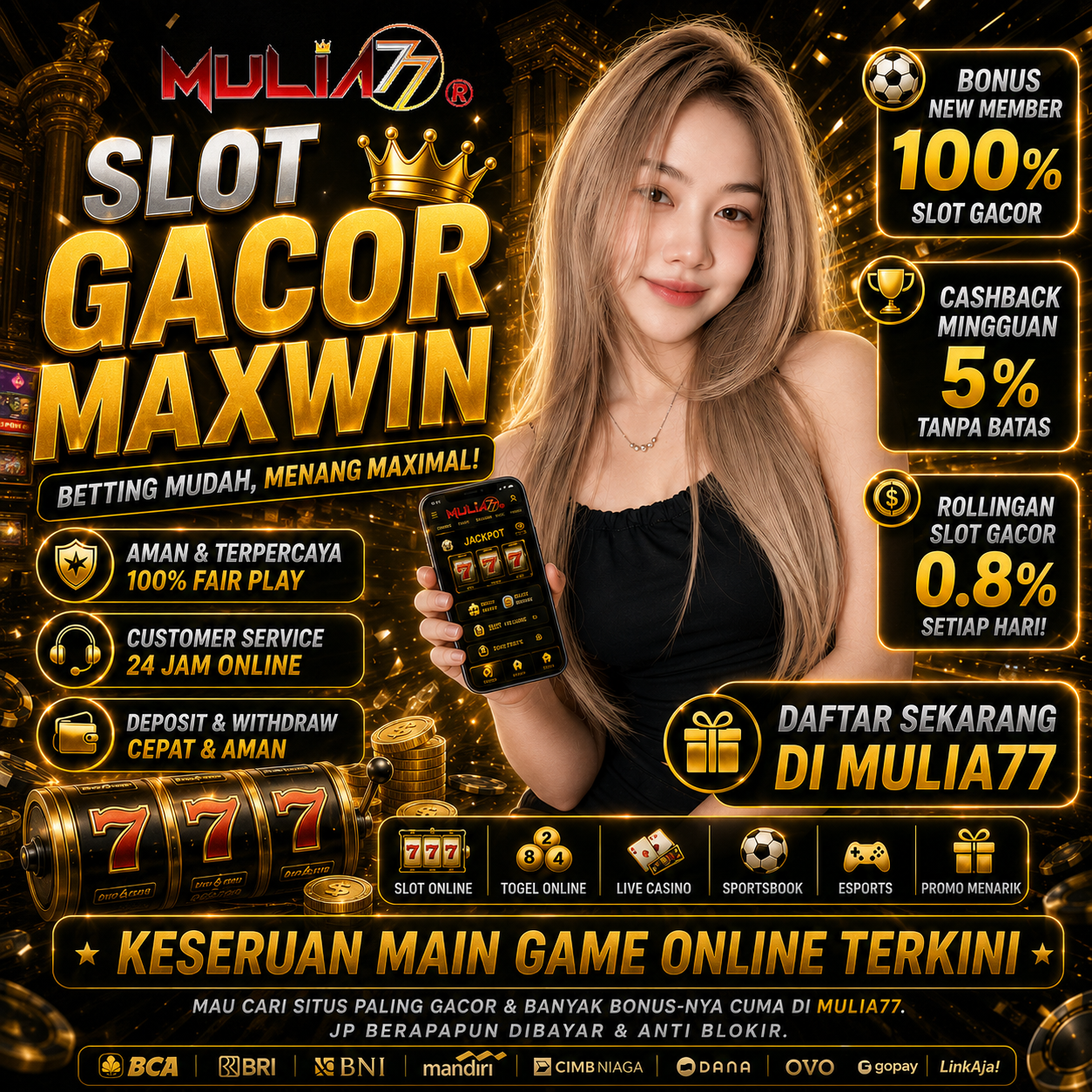Mulia77 - Bandar Situs Casino Online Terpercaya & Slot Ngacir