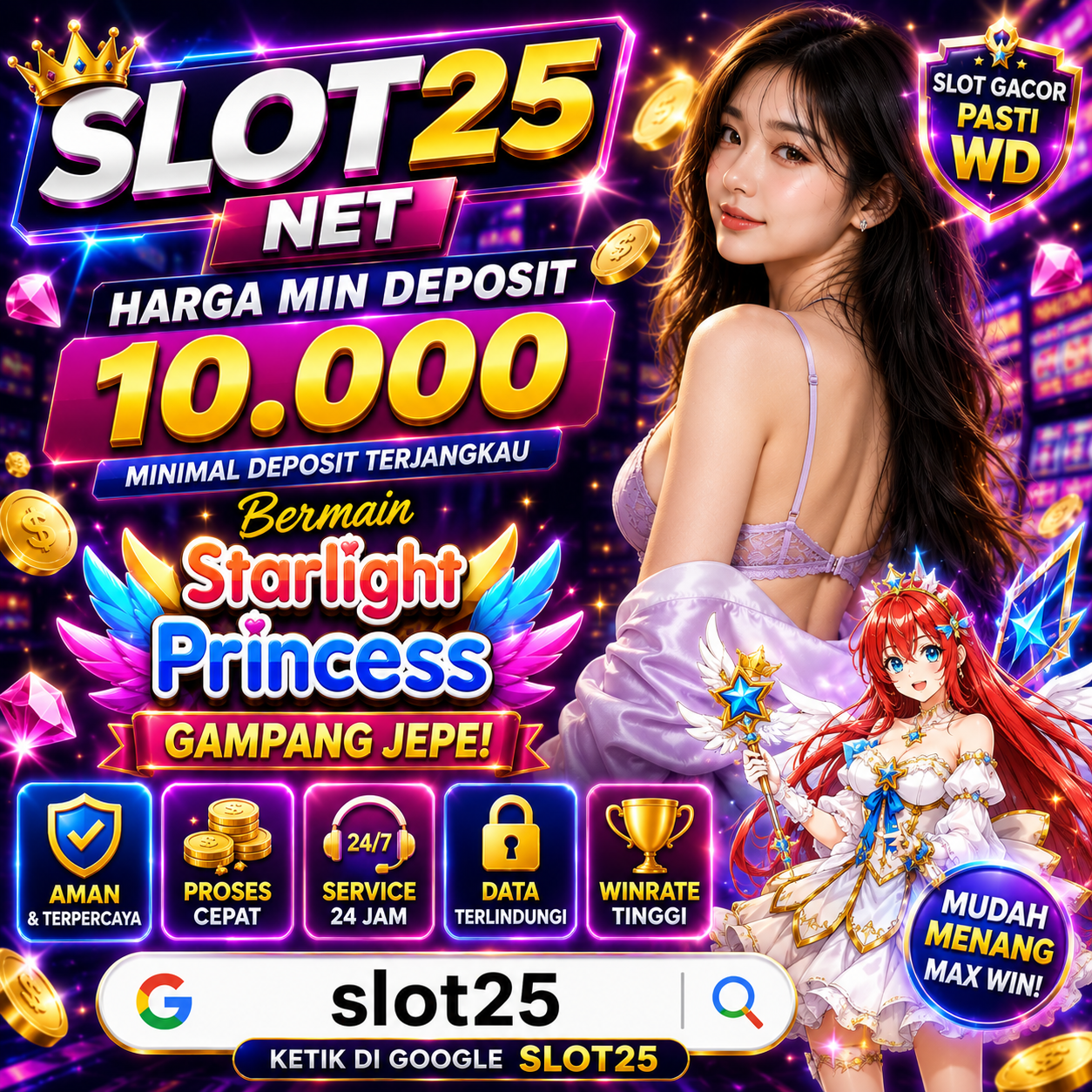 Slot25 Net Harga Min Deposit 10.000 Bermain Stralight Princess Gampang Jepe